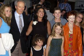 Clint Eastwood, wife Dina, Frances Fisher & children Scott, Kathryn, Francesca & Morgan