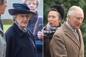 Lady Susan Hussey; King Charles III and the Princess Royal arrive to attend a church service at St Mary Magdalene Church