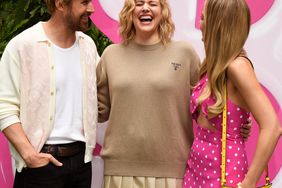 Ryan Gosling, Greta Gerwig and Margot Robbie attend the press junket and photo call for "Barbie"