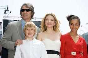 Actress Michelle Pfeiffer with her husband David E. Kelley and children John and Claudia at the star ceremony for Pfeiffer on the Hollywood Walk of Fame.