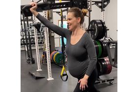 Pregnant Hilary Swank Shares Fitness Video from the Gym: 'Me and Da Babes Workin' Out'