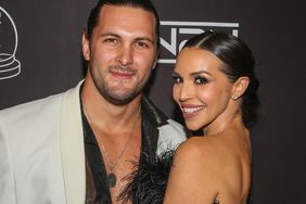 Scheana Marie (R) and her Husband Brock Davies (L) attend Stephen Lovegrove's First Noelle Ball 2022 at The Mayan on December 08, 2022 in Los Angeles, California
