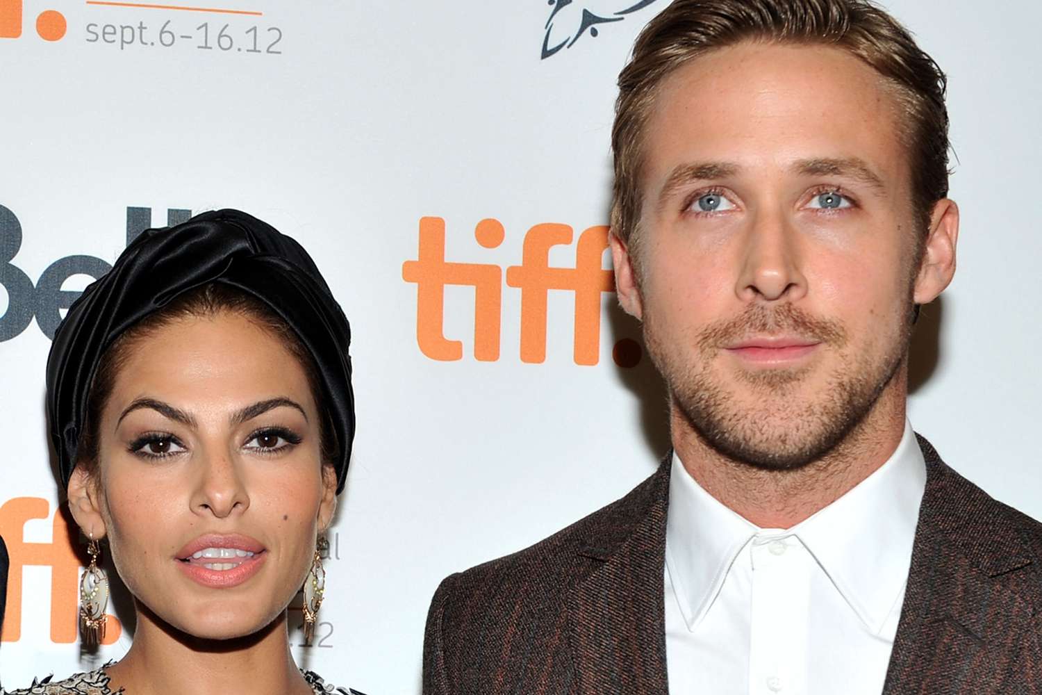 Actors Eva Mendes and Ryan Gosling attend "The Place Beyond The Pines" premiere during the 2012 Toronto International Film Festival at Princess of Wales Theatre on September 7, 2012 in Toronto, Canada