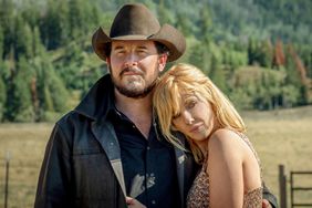 Cole Hauser as Rip Wheeler (left) and Kelly Reilly as Beth Dutton in 'Yellowstone'