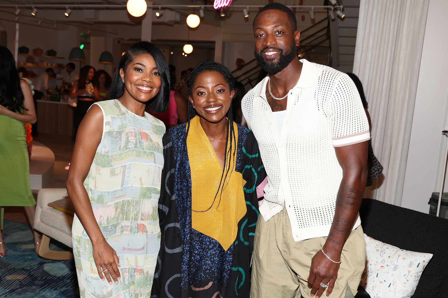 Gabrielle Union, Dr. Naana Boakye and Dwyane Wade attend the PROUDLY Hair Care Launch at Babylist L.A. Showroom on September 14, 2023