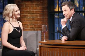 Actress Jennifer Lawrence during an interview with host Seth Meyers on December 15, 2015