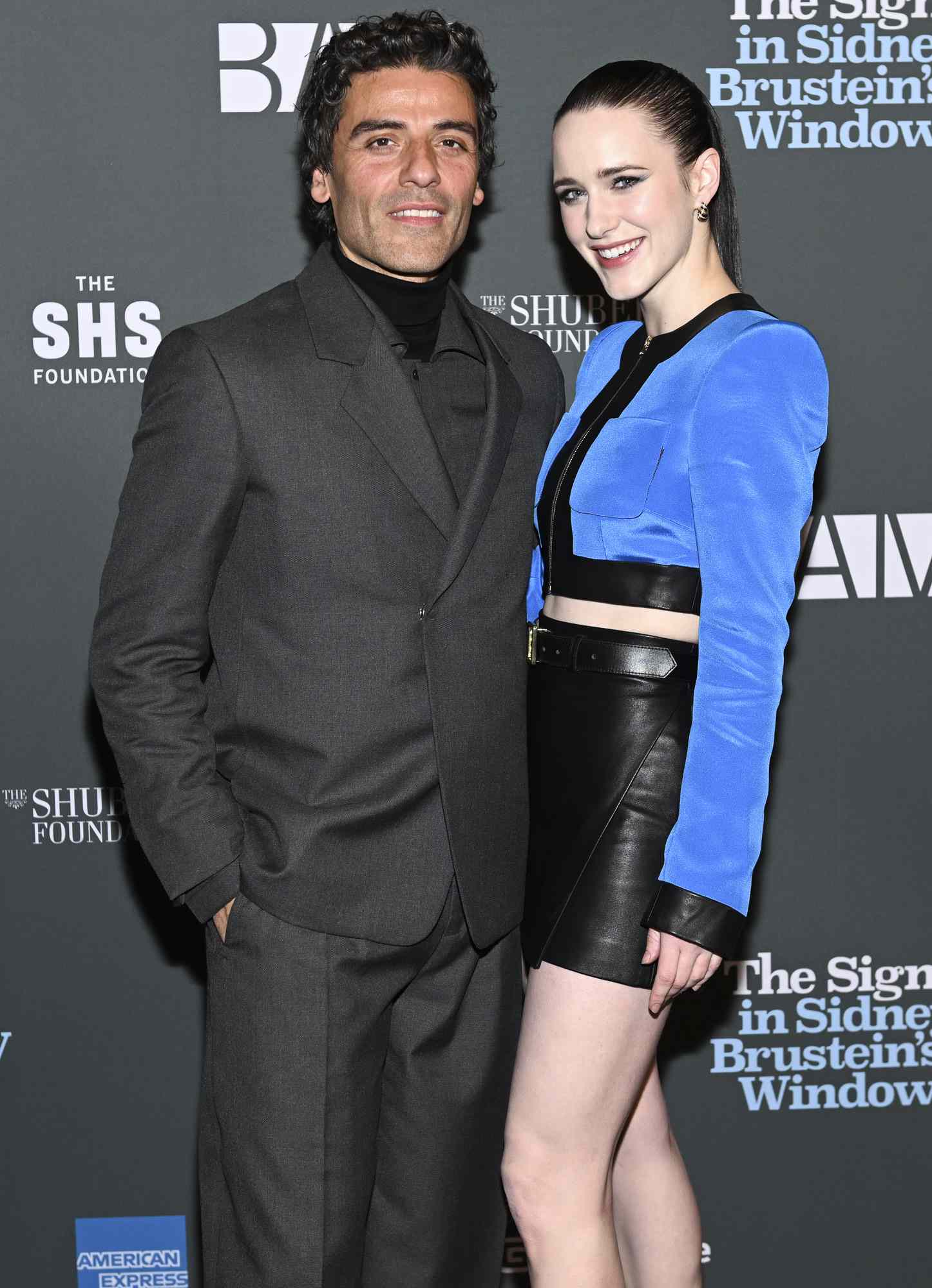 Oscar Isaac and Rachel Brosnahan attend as BAM (Brooklyn Academy of Music) presents the opening night for The Sign In Sidney Brustein's Window at Brooklyn Academy of Music on February 23, 2023 in New York City