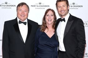Glen Powell and his parents Cyndy Powell and Glen Powell Sr. attend the 2023 American Valor: A Salute to Our Heroes event on November 04, 2023 in Washington, DC.