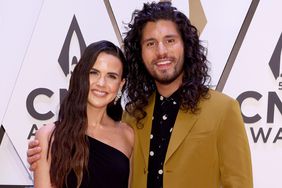 Abby Smyers and Dan Smyers of Dan + Shay attend the 55th annual Country Music Association awards at the Bridgestone Arena on November 10, 2021