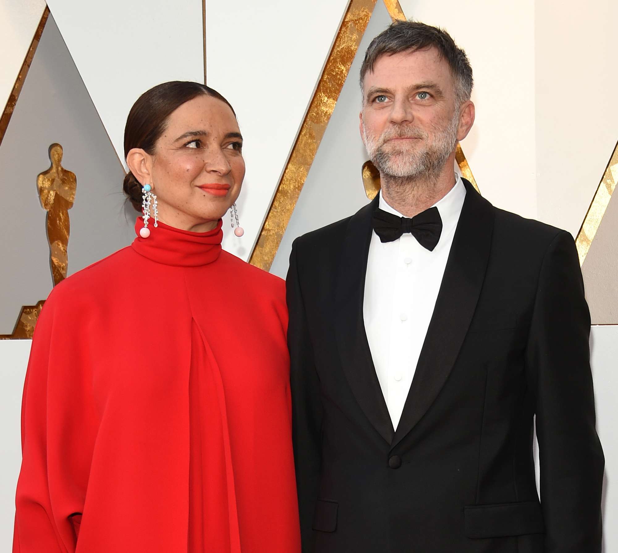 Maya Rudolph and Director Paul Thomas Anderson arrive for the 90th Annual Academy Awards on March 4, 2018, in Hollywood, California