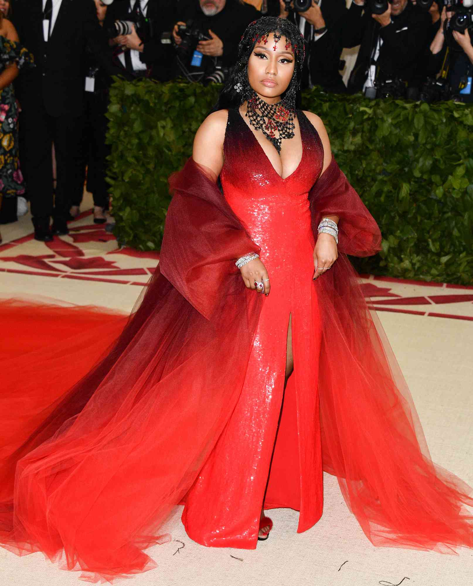 Nicki Minaj attends the Heavenly Bodies: Fashion & The Catholic Imagination Costume Institute Gala at the Metropolitan Museum of Art on May 7, 2018 in New York City