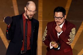 Daniel Scheinert and Dan Kwan accept the Best Director award for "Everything Everywhere All at Once" onstage during the 95th Annual Academy Awards at Dolby Theatre on March 12, 2023 in Hollywood, California.