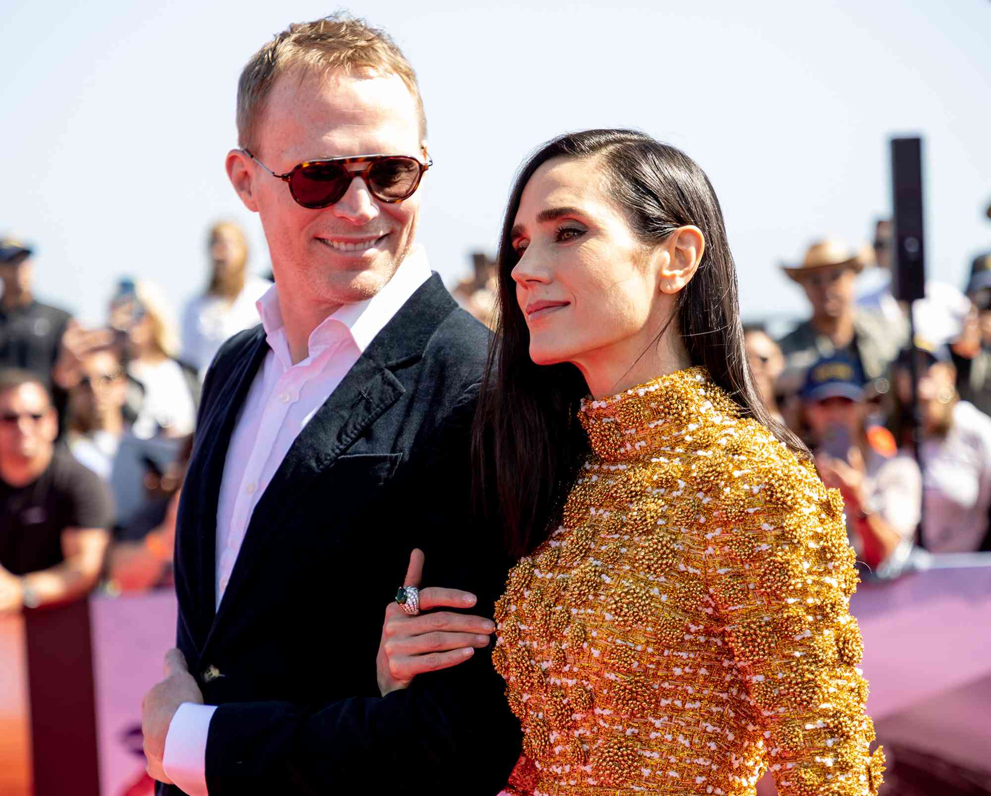 Paul Bettany and Jennifer Connelly attend the 'Top Gun: Maverick' world premiere on May 04, 2022 in San Diego, California