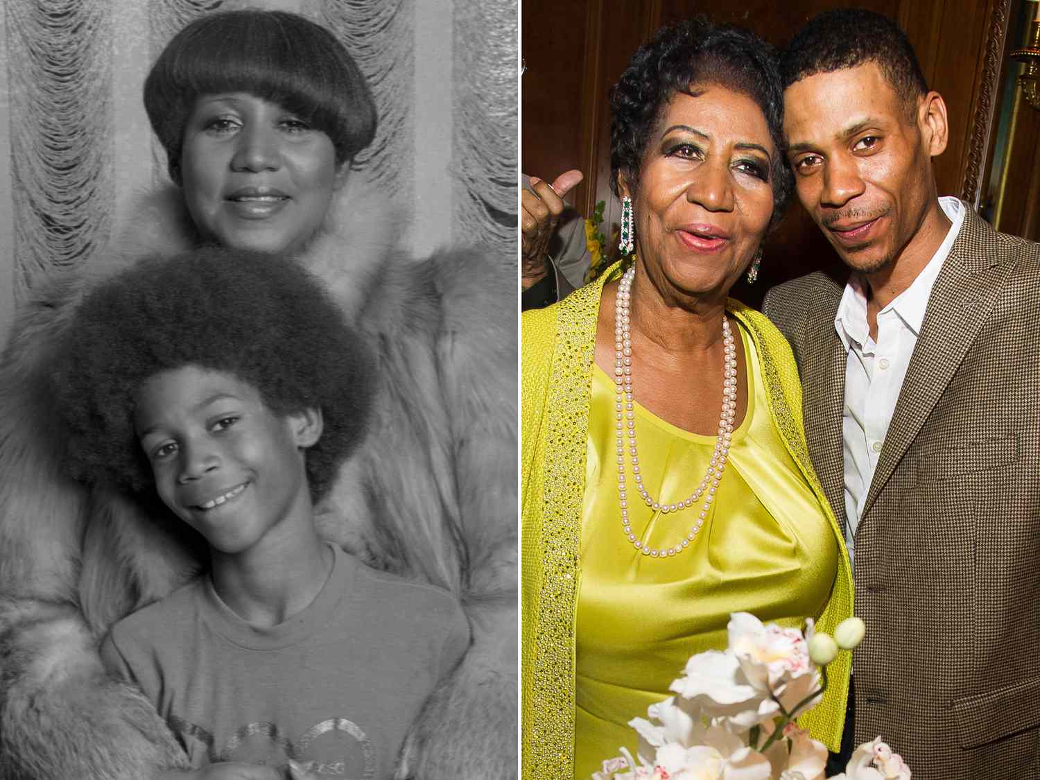 Aretha Franklin and her son Kecalf