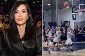 Kim Kardashian, Saint West scoring winning basket