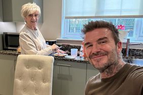 David Beckham Washes Dishes with His Mom in Sweet New Family Pics
