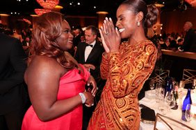 Danielle Brooks and Issa Rae at the 81st Golden Globe Awards held at the Beverly Hilton Hotel on January 7, 2024 in Beverly Hills, California. 