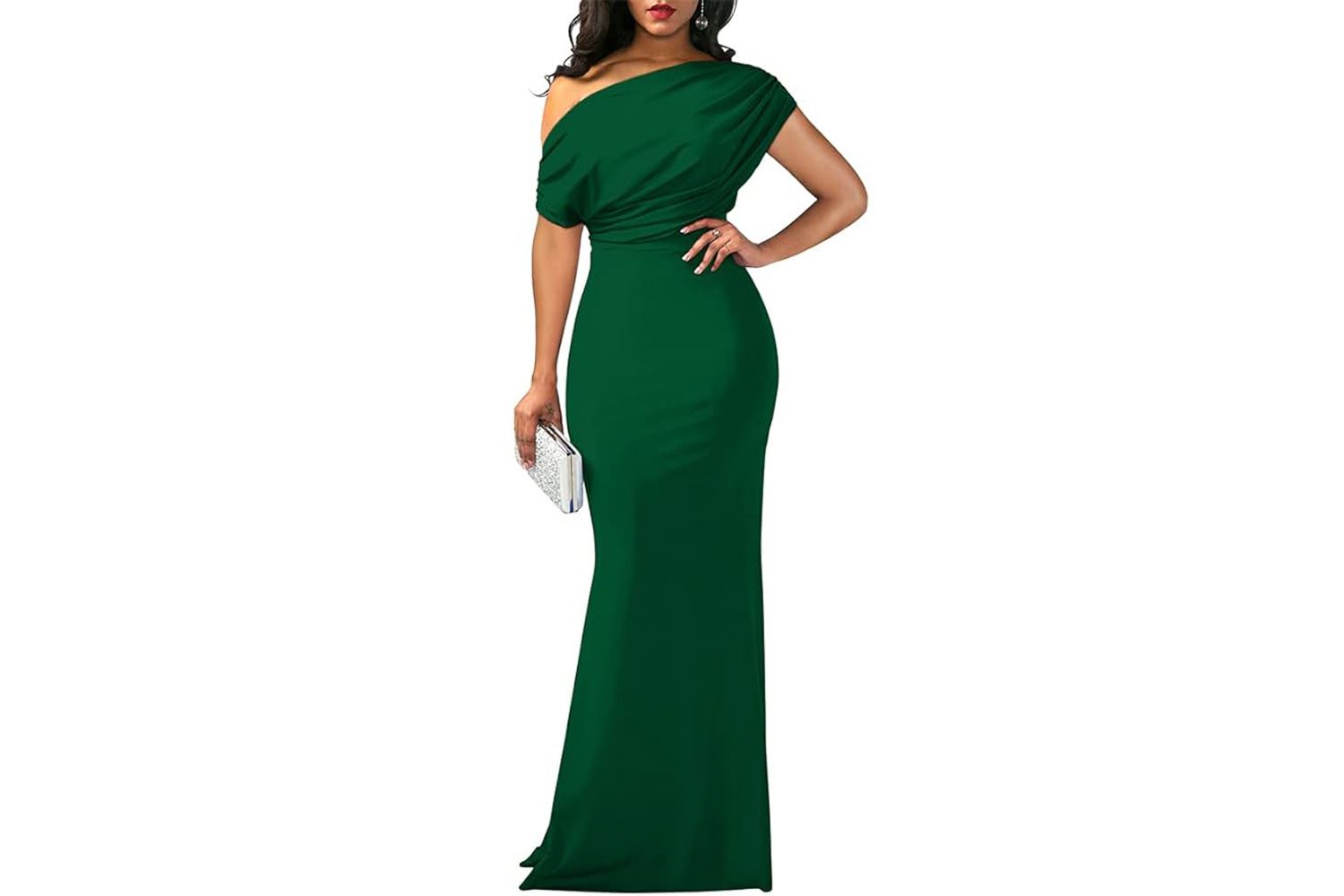 Amazon YMDUCH Women's Elegant Sleeveless Off Shoulder Bodycon Long Formal Party Evening Dress