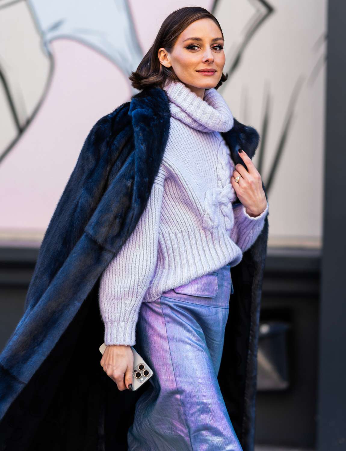 Olivia Palermo is seen in SoHo on February 14, 2024 in New York City