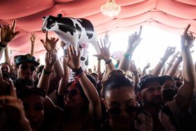 INDIO, CALIFORNIA - APRIL 24: General view of the crowd during Hayden James' performance on the Gobi stage during the 2022 Coachella Valley Music And Arts Festival on April 24, 2022 in Indio, California. (Photo by Timothy Norris/Getty Images for Coachella)