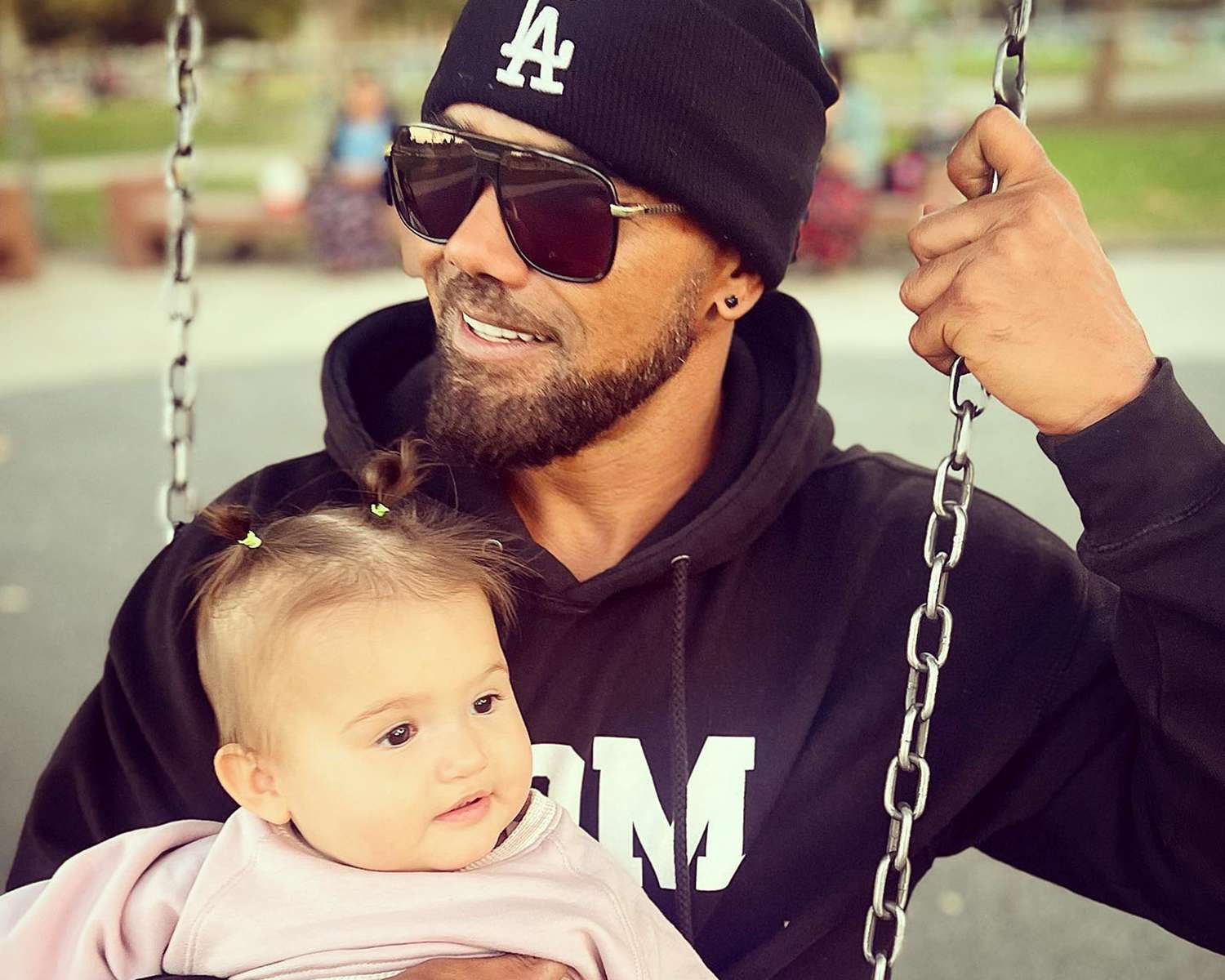 Shemar Moore and his daughter Frankie.
