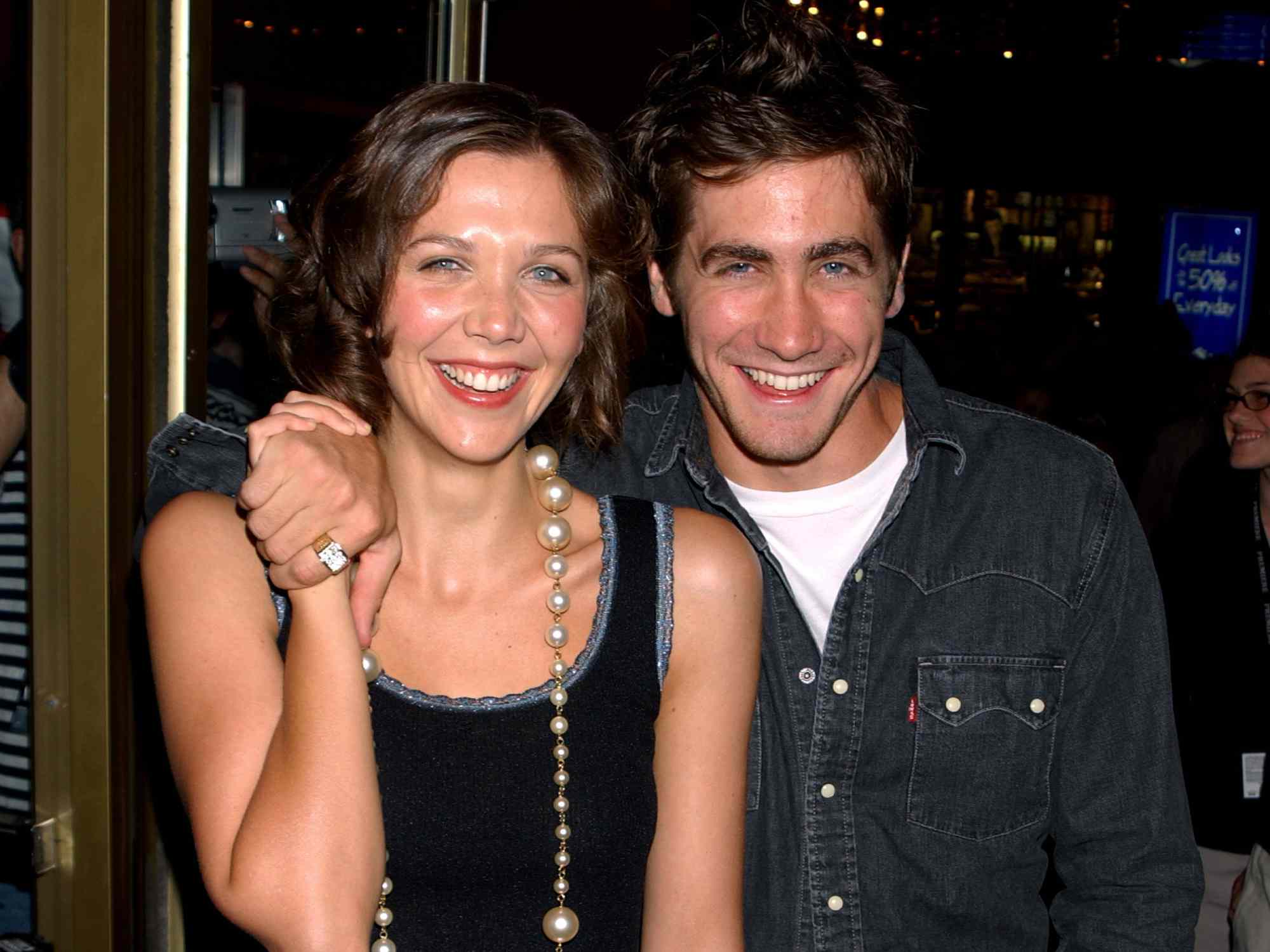 Maggie Gyllenhaal and Jake Gyllenhaal during 2002 Toronto Film Festival