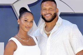 Erica Donald and Aaron Donald attend the World Premiere of Netflix's "The Gray Man" at TCL Chinese Theatre on July 13, 2022 in Hollywood, California