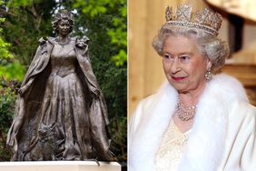  A newly-unveiled statue of Queen Elizabeth II