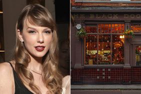 Taylor Swift and Emma Stone attend the Searchlight Picture's Poor Things New York Premiere ; Black Dog Freehouse on Vauxhall Walk in London UK 