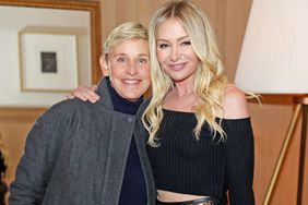 SAN FRANCISCO, CALIFORNIA - MARCH 17:(L-R) Ellen DeGeneres and Portia de Rossi are seen as RH Celebrates The Unveiling of RH San Francisco, The Gallery at the Historic Bethlehem Steel Building on March 17, 2022 in San Francisco, California. (Photo by Kelly Sullivan/Getty Images for RH)