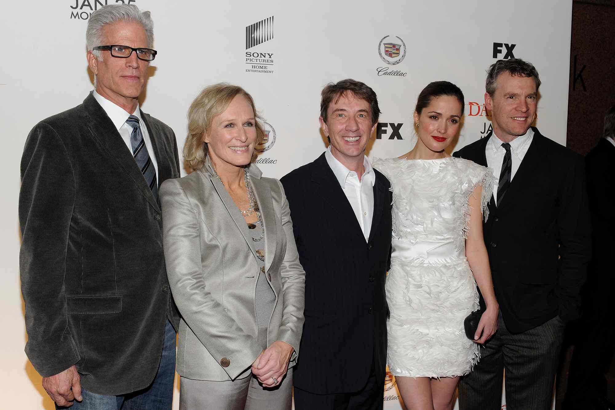Actors Ted Danson, Glenn Close, Martin Short, Rose Byrne and Tate Donovan attend the Season 3 premiere of "Damages" at the AXA Equitable Center on January 19, 2010 in New York City.