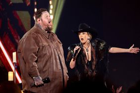 Jelly Roll and Lainey Wilson perform onstage during the 2024 iHeartRadio Music Awards at Dolby Theatre on April 01, 2024 in Hollywood, California. 