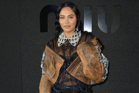 Ayesha Curry attends the Miu Miu Womenswear S/S 2023 show as part of Paris Fashion Week at Palais d'Iena on October 04, 2022 in Paris, France.