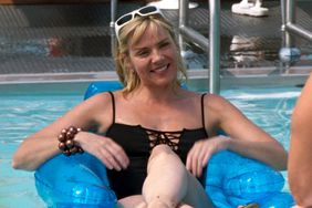 Kim Cattrall as Samantha Jones on Sex and the City season 6, episode 10 where she's at the Soho House pool 