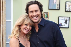 Oliver Hudson (R) and Goldie Hawn (L) attend "The Christmas Chronicles" Premiere on November 12, 2018 in Los Angeles, California. 