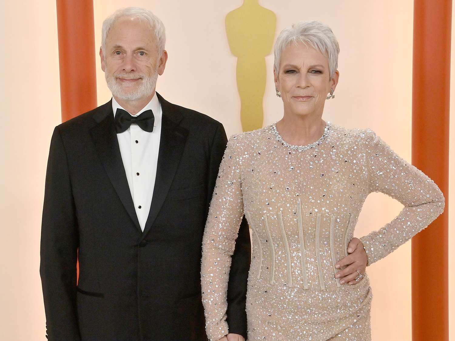 Christopher Guest and Jamie Lee Curtis attend the 95th annual Academy Awards on Sunday, March 12, 2023.