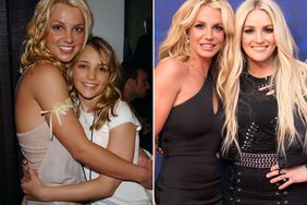 Britney Spears and Jamie Lynn Spears during Nickelodeon's 16th Annual Kids' Choice Awards in 2003. ; Britney Spears and Jamie Lynn Spears at the 2017 Radio Disney Music Awards. 