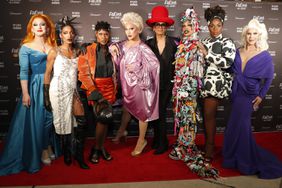 Jinkx Monsoon, Jaida Essence Hall, Shea Couleé, The Vivienne, Raja, Yvie Oddly, Monét X Change, and Trinity the Tuck attend RuPaul's Drag Race All Stars 7 Premiere screening + panel discussion St Hudson Yards