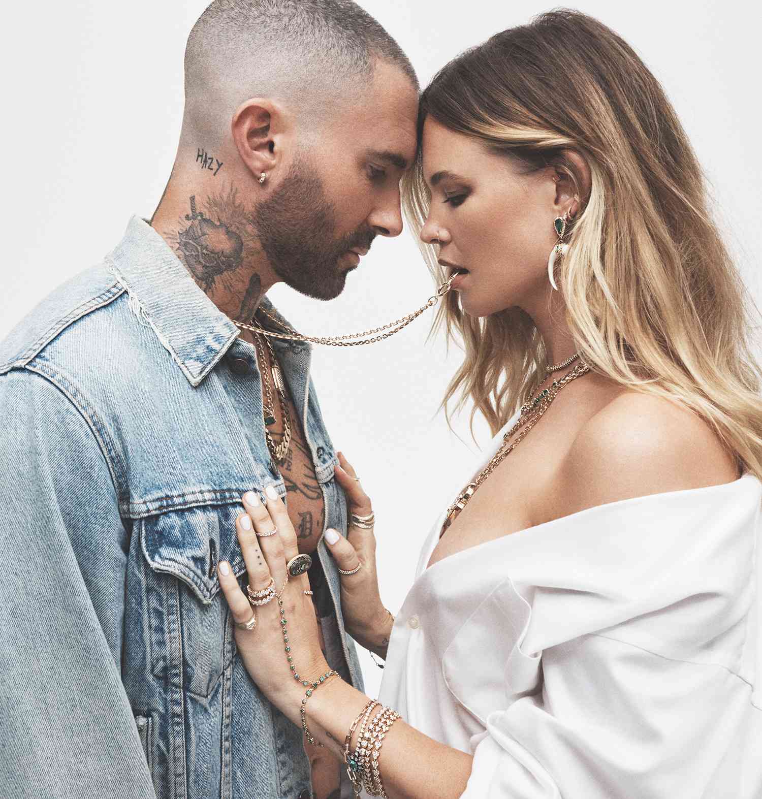 Adam Levine and Behati Prinsloo Put Their Sexy Love on Display for New Jewelry Campaign