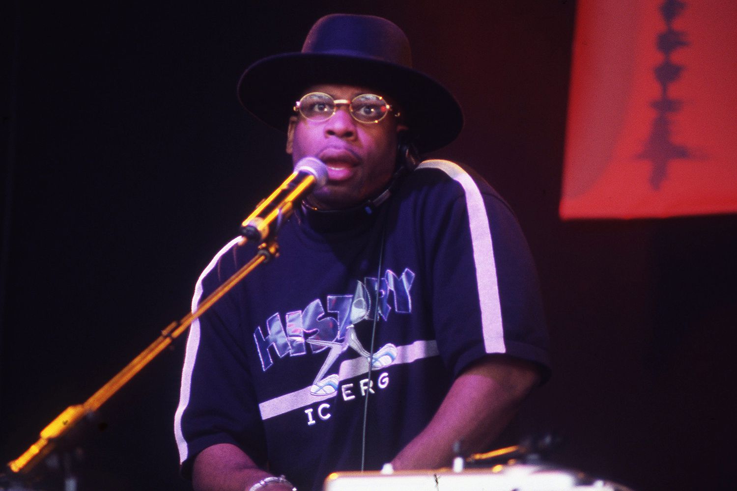 Jam Master Jay of Run DMC performs on stage at the Respect Festival, Finsbury Park