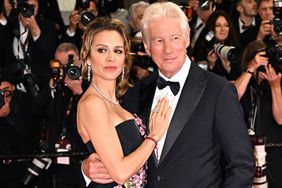 Alejandra Silva and Richard Gere attend the "Oh, Canada" Red Carpet at the 77th annual Cannes Film Festival at Palais des Festivals on May 17, 2024 in Cannes, France. 