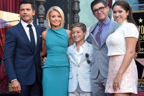 Kelly Ripa, husband Mark Consuelos, daughter Lola Consuelos, sons Michael Consuelos and Joaquin Consuelos attend the ceremony honoring Kelly Ripa with a star on the Hollywood Walk of Fame on October 12, 2015 in Hollywood, California