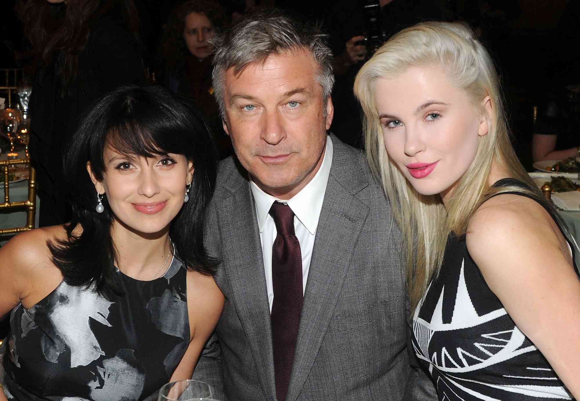 Hilaria Baldwin, actor Alec Baldwin, and model Ireland Baldwin attend the 5th annual Inspire! gala hosted by Bent On Learning on January 29, 2014 in New York City