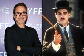 Robert Downey Jr. (left) in 2023; Robert Downey Jr. in 1992's 'Chaplin'