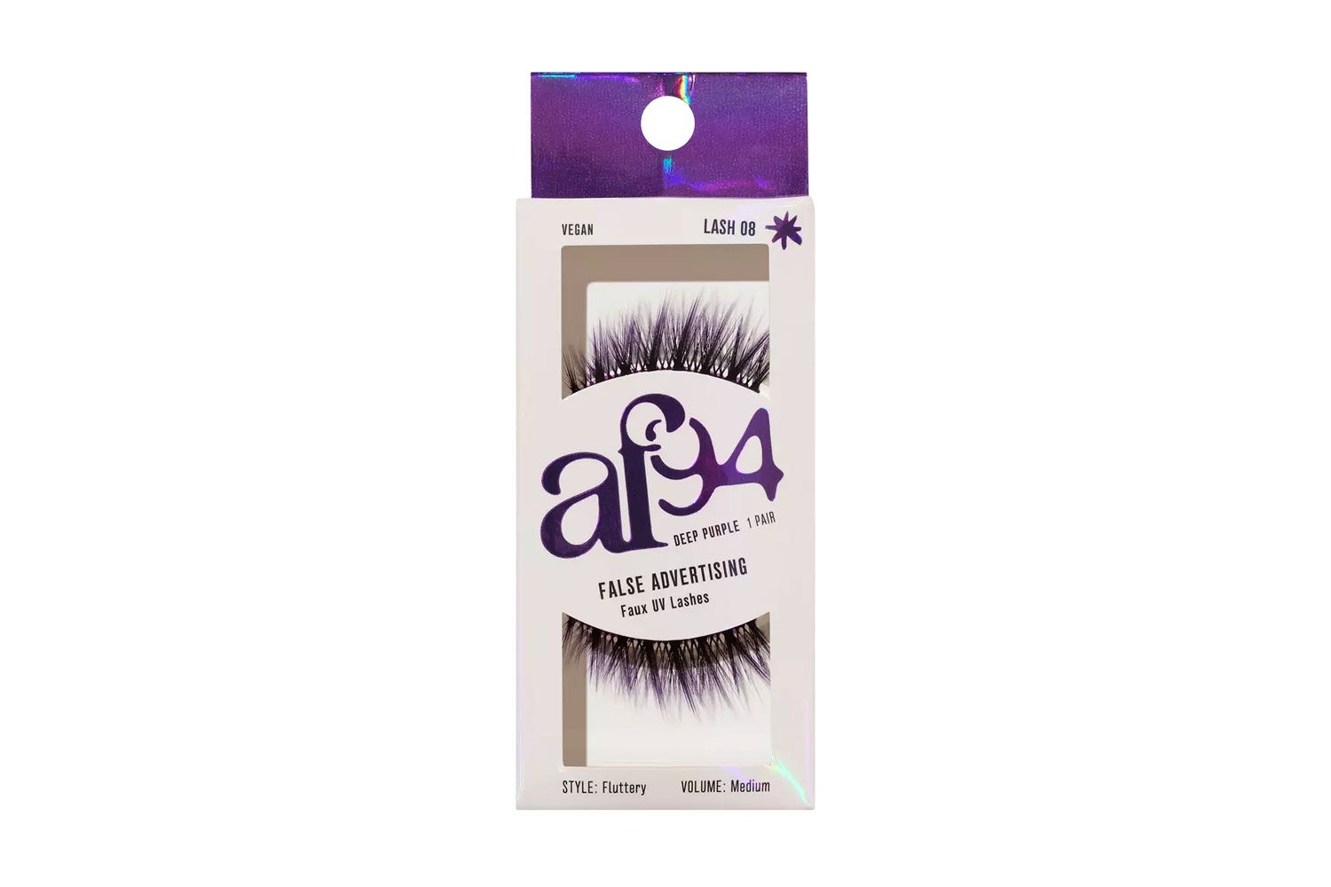 AF94 Deep Purple False Advertising Faux UV Lashes 