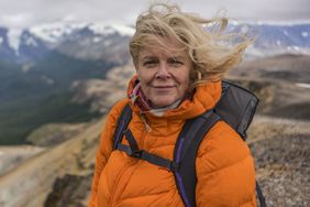 Kris Tompkins on her hike up the mountain range in Patagonia, Chile in Wild Life