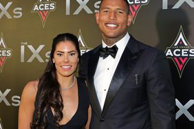 Kelsey Plum (L) of the Las Vegas Aces and tight end Darren Waller of the Las Vegas Raiders attend the inaugural IX Awards at Allegiant Stadium on June 17, 2022