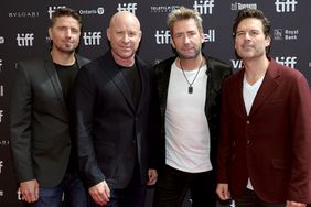 Daniel Adair, Mike Kroeger, Chad Kroeger and Ryan Peake of Nickelback attend the "Hate to Love: Nickelback" premiere during the 2023 Toronto International Film Festival at Roy Thomson Hall on September 08, 2023 in Toronto, Ontario.