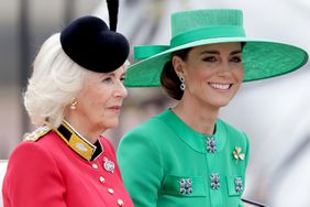 Queen Camilla and Catherine, Princess of Wales travel in the royal carriage during Trooping the Colour on June 17, 2023 in London, England. Trooping the Colour is a traditional parade held to mark the British Sovereign's official birthday. It will be the first Trooping the Colour held for King Charles III since he ascended to the throne.