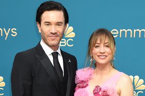 Tom Pelphrey and Kaley Cuoco at the 74th Primetime Emmy Awards held at Microsoft Theater on September 12, 2022 in Los Angeles, California.